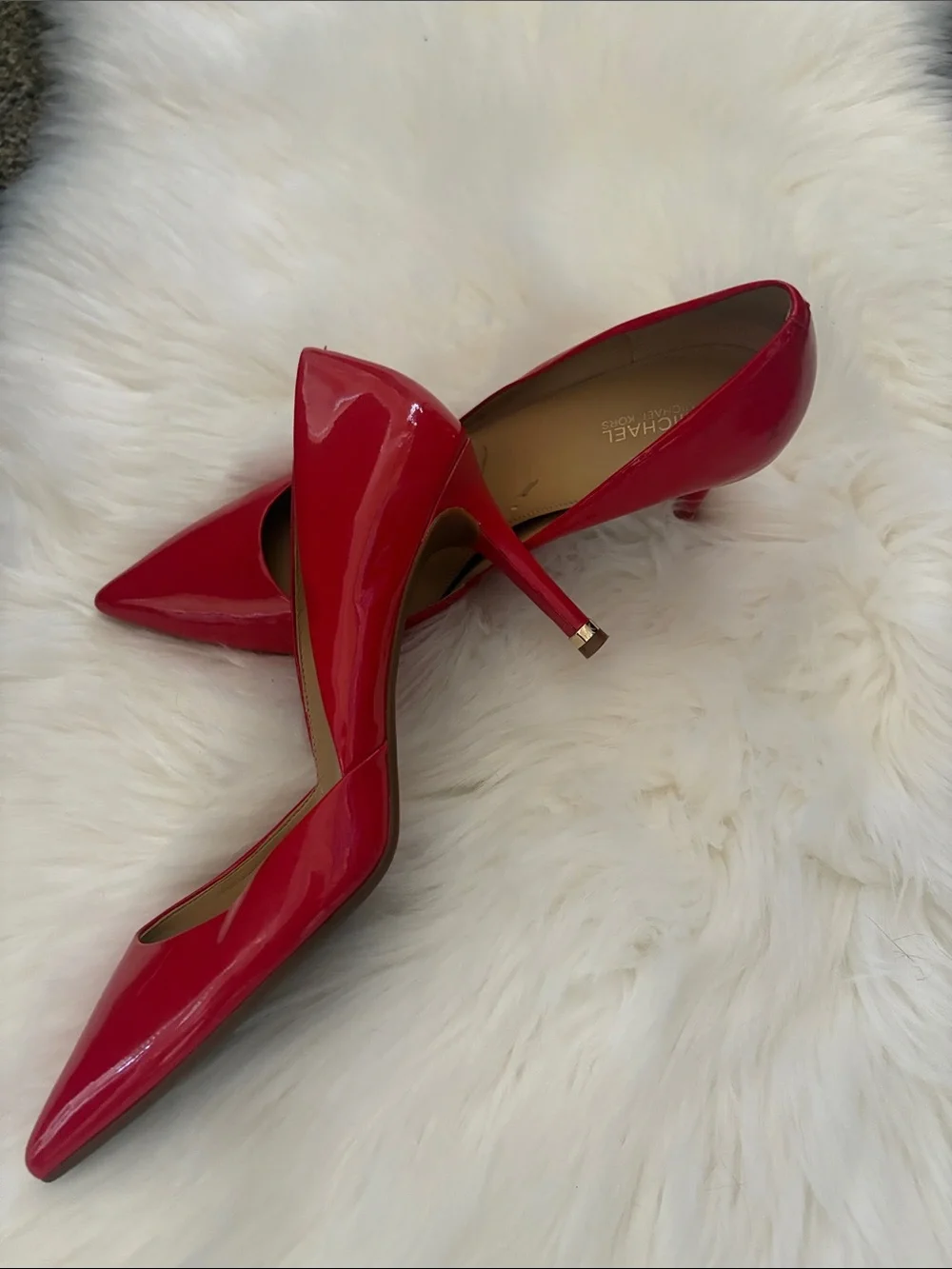 Michael Kors Red Patent Pointed Toe Heels